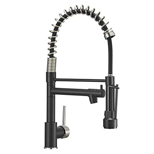 AIADI Black Kitchen Faucet With 2 Function Sprayer,Coercial