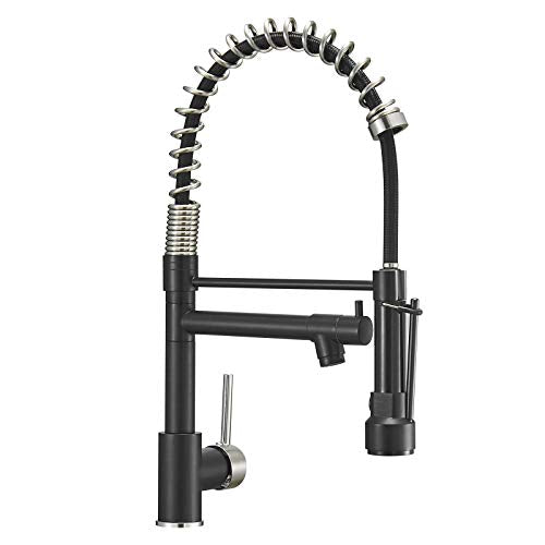 AIMADI Matte Black Kitchen Faucets with Pull Down Sprayer