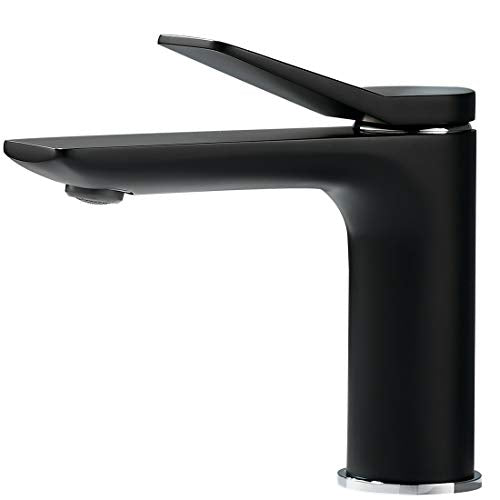 AIMADI Single Handle Bathroom Faucets Deck Mount Bathroom Sink Vessel Faucet Basin Mixer Tap,Matte Black