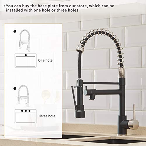 AIMADI Matte Black Kitchen Faucets with Pull Down Sprayer